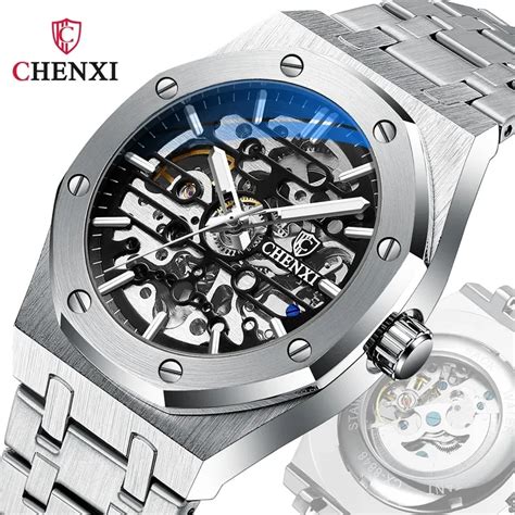 Chenxi Reloj De Pulsera Mec Nico Autom Tico Cron Grafo De Acero