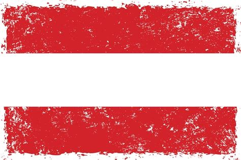 Sterreich Flagge Im Grunge Stil Premium Vektor