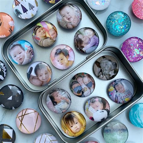 Photo Glass Magnets Strong Custom SET OF 12 Personalized | Etsy