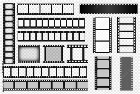 Cinema film strips, old movie reel frame, filmstrip roll. Vintage photo ...