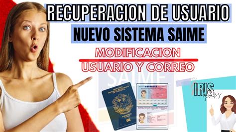 Recuperacion De Usuario Nuevo Sistema Saime Puedo Cambiar Correo