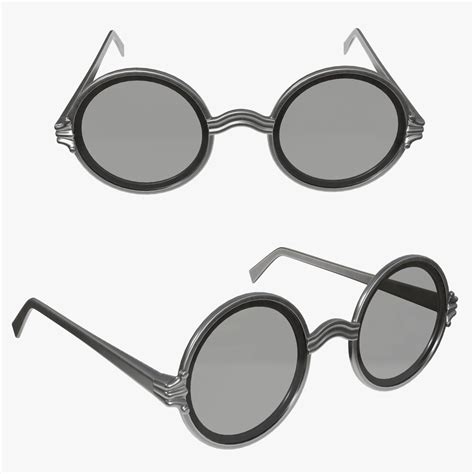 Round Glasses 3d Model Download Accessories On