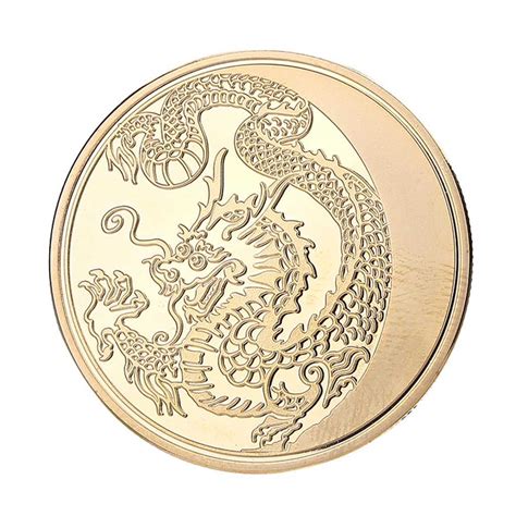 Chinese Dragon Pattern Commemorative Coin Challenge T Collection