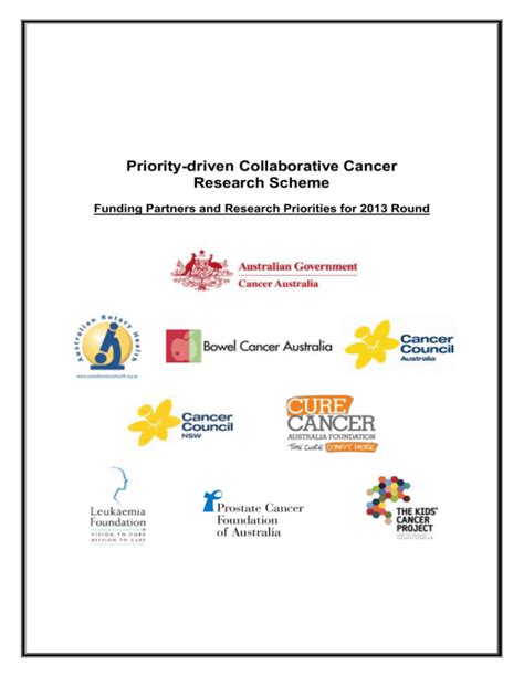 Priority Driven Collaborative Cancer Research Scheme Funding