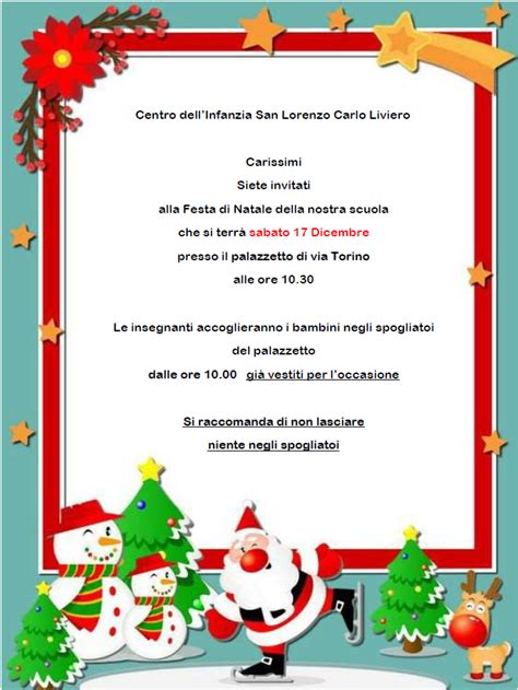 Invito Di Natale Centro Infanzia San Lorenzo Carlo Liviero