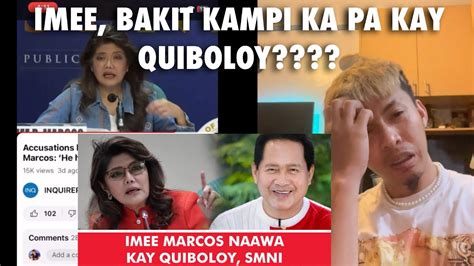 Imee Bakit Kinakampihan Mo Pa Si Quiboloy Youtube