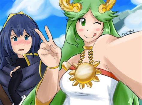 Selfie Lucina And Palutena Smash Bros Super Smash Brothers Anime