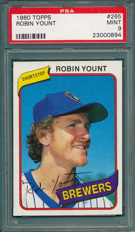 Lot Detail 1980 Topps 265 Robin Yount PSA 9 MINT