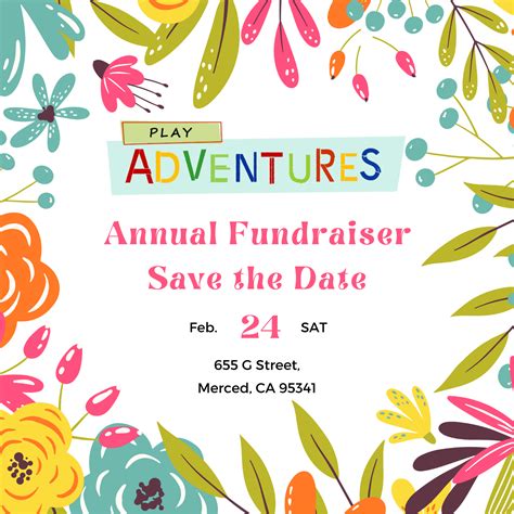 Save The Date Fundraiser Playadventures