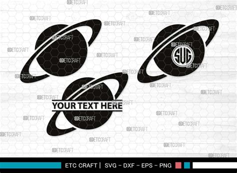 Earth Svg Monogram Planet Silhouette Graphic By Pixel Elites