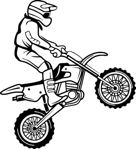 Coloriage Motocycliste Et Motocross En Show T L Charger Et Imprimer