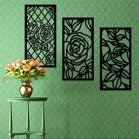 Hiasan Dinding Minimalist Flower Wall Decoration Pcs Plywood Cutting