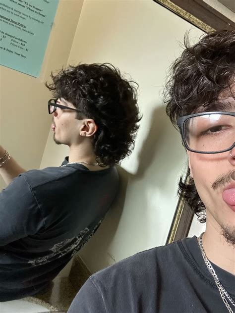 overgrown a lil #mullet #taperfade #mullets #trend #men #haircut #