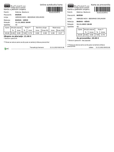 My Bus Ticket | PDF