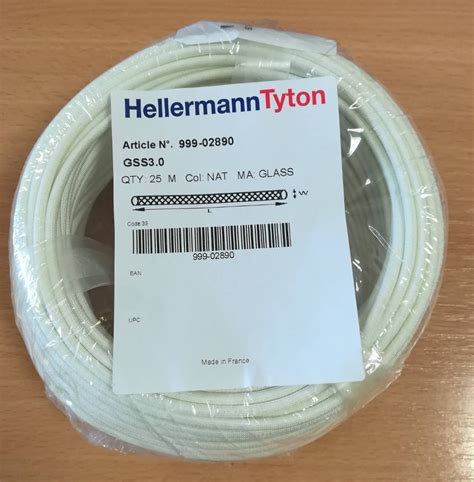 Hellermanntyton Gss Glass Braided Sleeving Bore Mm Coil M John