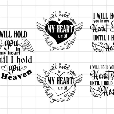 I Will Hold You In My Heart Until I Hold You In Heaven Etsy