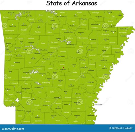 Arkansas Map Stock Photos - Image: 10206443