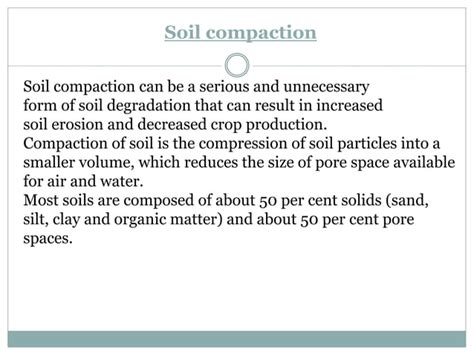 Soil Compaction Types Its Effects And Importance Of Soil Porosity Ppt