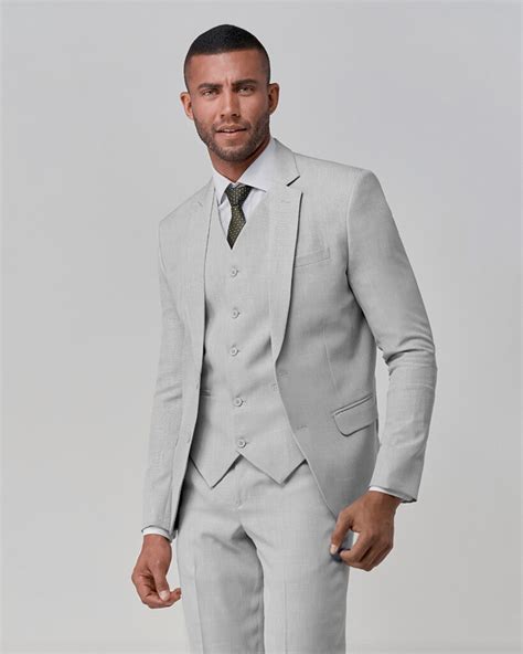 Terno Slim Fit Mescla New Aço Grotto Ferreira