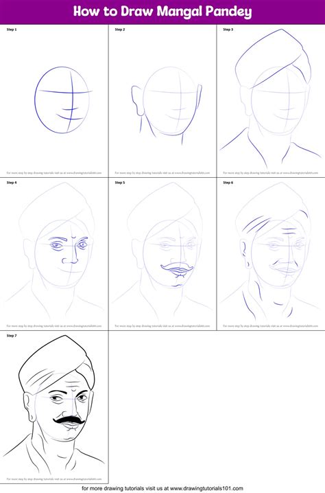 How To Draw Mangal Pandey Other People Step By Step