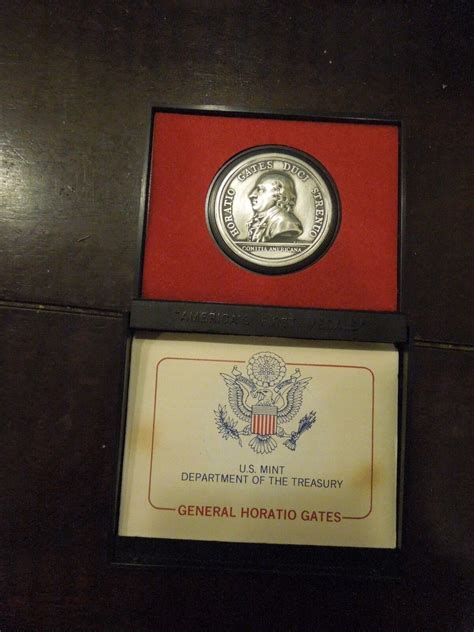 Vintage Us Mint Americas First Medals General Horatio Gates Pewter