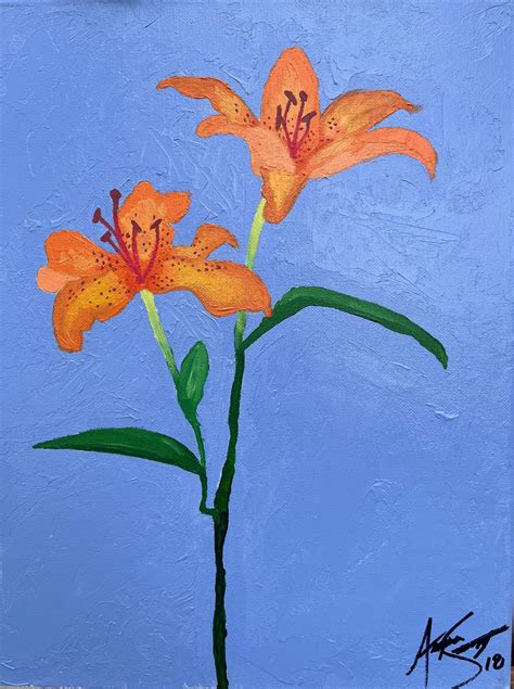 Tiger Lilies: Delicate Floral Realism Art Painting - Etsy | Lily