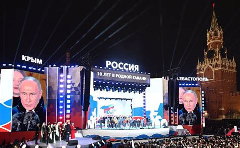 Putin celebra el décimo aniversario de la anexión de Crimea en un acto