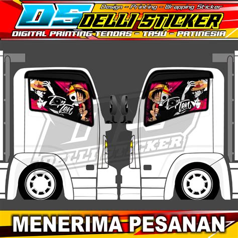 Jual Stiker One Way Kaca Samping Kanan Kiri Truk Variasi Stiker