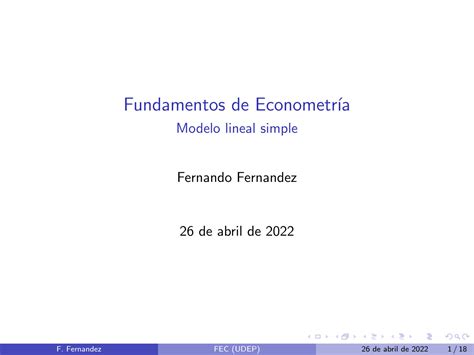 Solution Modelo Lineal Simple Econometria Studypool