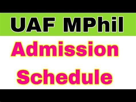 Uaf Mphil Admission Schedule Online Apply Uaf Mphil Admissions