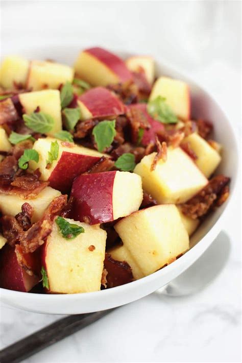 Apple Bacon Fruit Salad With Mint A Clean Plate