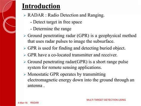 Ground Penetrating Radargpr Ppt Ppt