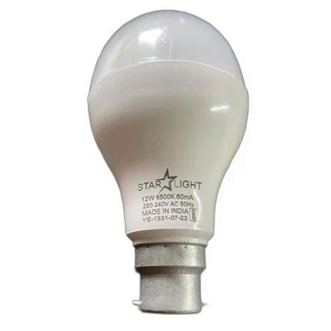 Star Light Aluminum 12w White Led Bulb Cool Daylight Base Type E40