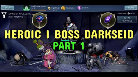 Injustice Mobile Solo Raids Heroic Boss Darkseid Part Youtube