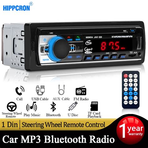 Autoradio St R O Din Lecteur Mp Bluetooth Num Rique Radio Fm Musique