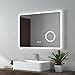 Emke Backlit Illuminated Bluetooth Bathroom Mirror With Shaver Socket