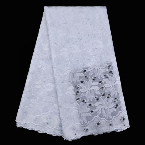 White Swiss Voile Lace In Switzerland Dry Lace High Quality Embroidered