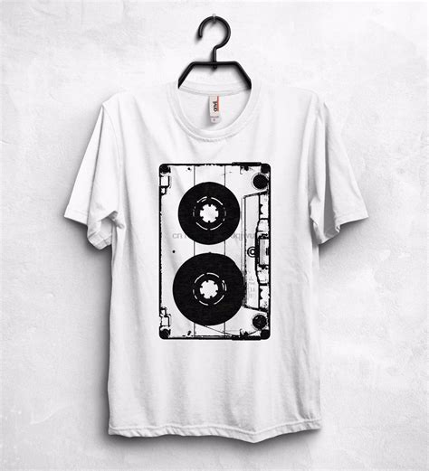 Retro Casette Caset Logo T Shirt Top 80s 90s 1980 1990 Music Walkman Sony T Short Sleeve