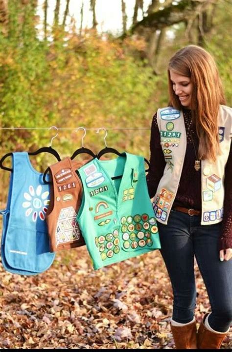 Girl Scout Senior Picture Idea Love This Now I Need To Find Where I Packed Those Vests Away