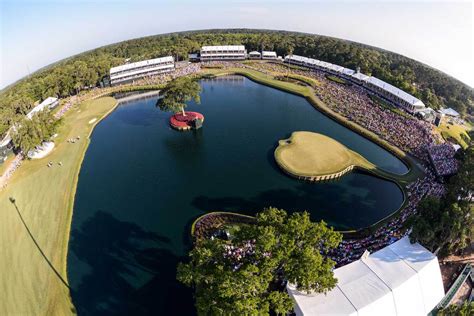 Aerial View of the 17th Hole at TPC Sawgrass