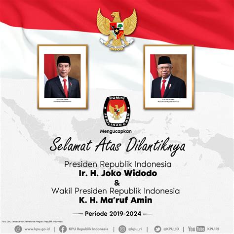 selamat atas dilantiknya presiden kpu republik indonesia