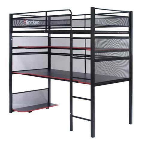 X Rocker Black And Red No Light Gaming Desk Bunk Bed Overstock