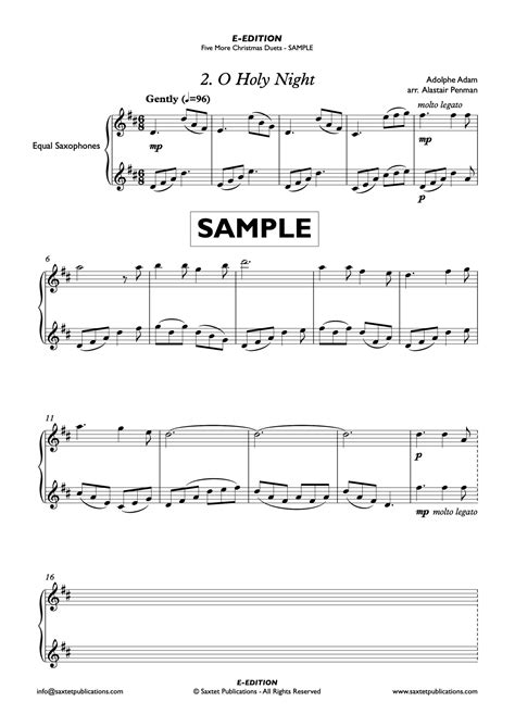 More Christmas Duets For Clarinet And Alto Saxoph 5