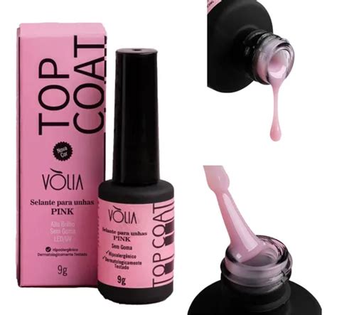 Top Coat Para Unhas - Top Coat Vólia 9ml Selante Para Unhas Topcoat Finalizador ...