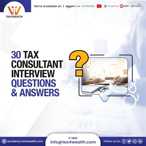 Tax Consultant Interview Questions And Answers Academy Tax Wealth