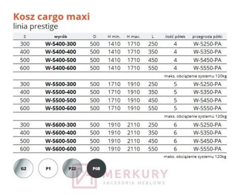 Kosz Cargo Maxi 6 Poziomowy W 5600 Srebrny H 1910 2110