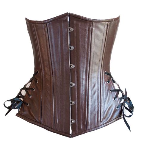 Brown Leather Long Corset 100 Brand New High Quality