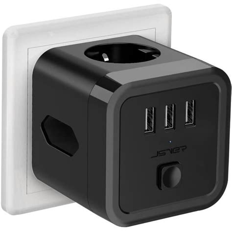 Prise Usb Multiple Cube Multiprise Murale Usb Prises Sortie Ac