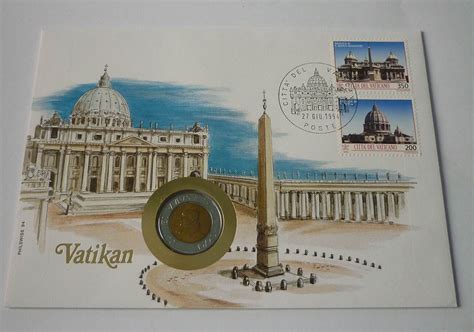 Vatikanstadt Vatikan Vatican Lire Numisbrief Papst