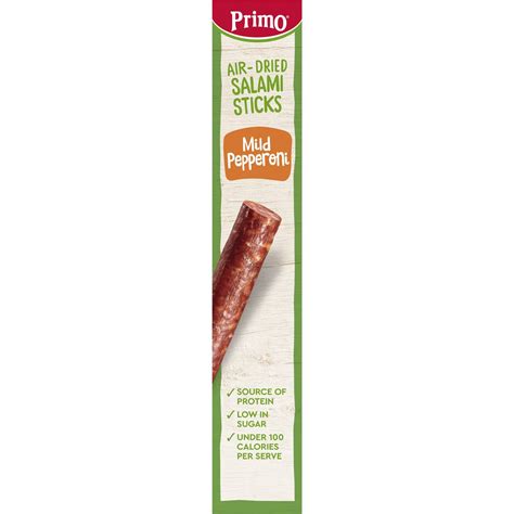 Primo Air Dried Salami Sticks Mild Pepperoni Pack Woolworths